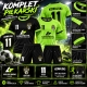 Zestaw sportowy limonka/czarny RACING 2xKoszulki + spodenki